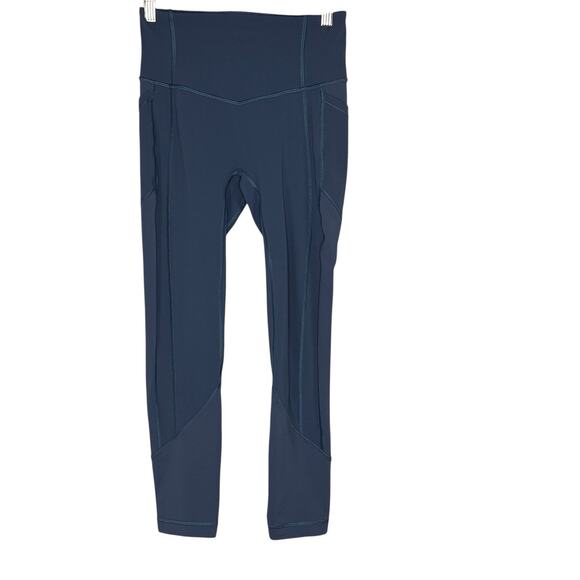 Lululemon Leggings All The Right Places II Crop Tight Blue w6amys Women’s Size 4 - Picture 1 of 5